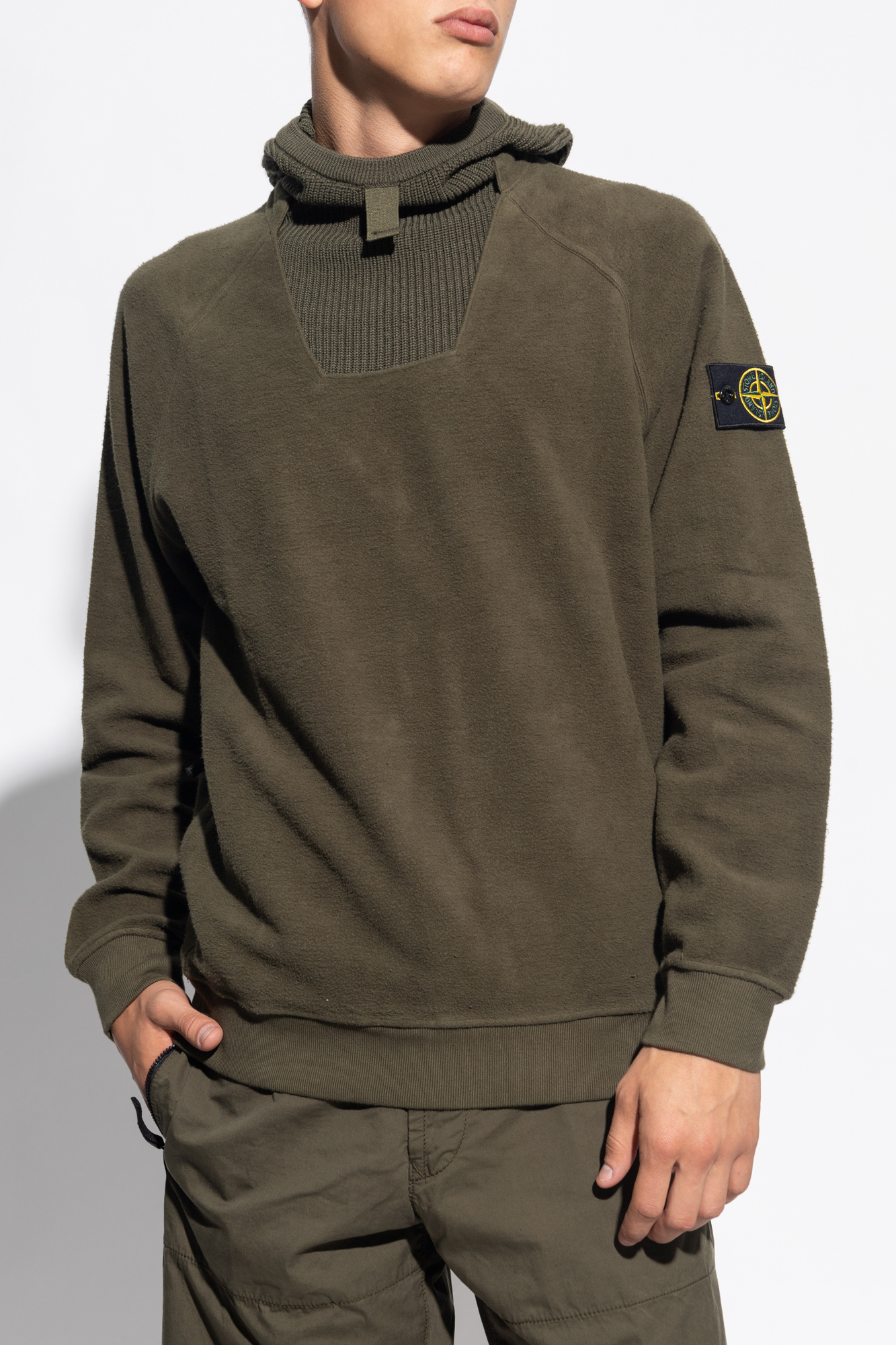 Stone island 2025 fleece sweatshirt